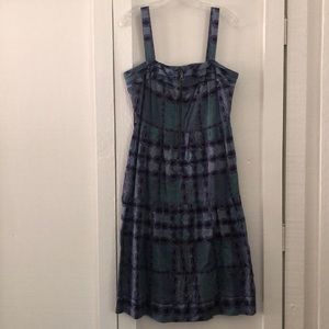 Burberry Brit Sleeveless purple print dress